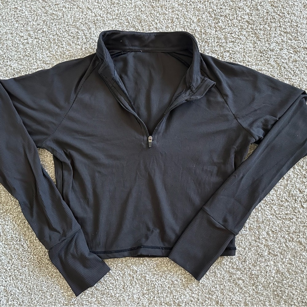 Paragon cropped zip pullover - medium